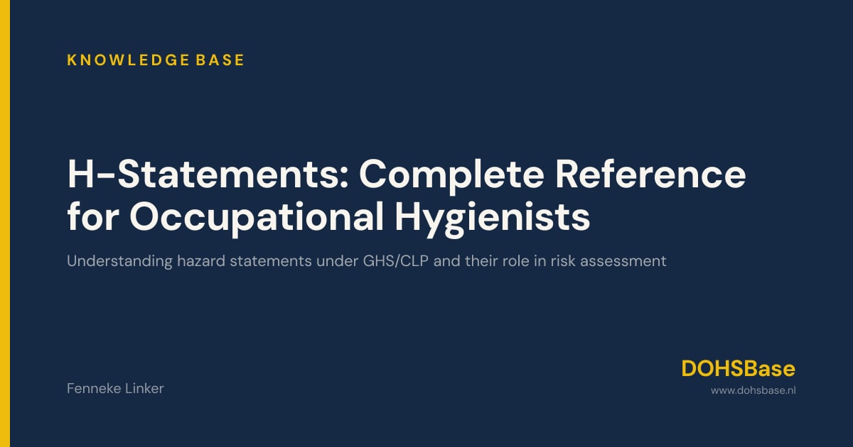 Hoi Statement Example H-Statements: Complete Reference for Occupational Hygienists | DOHSBase